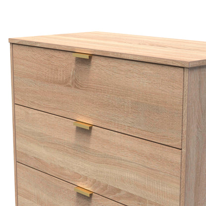 Nashville F Chest of Drawers Light Oak 3 Drawers 77cm