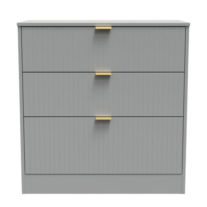 Nashville F Chest of Drawers Grey 3 Drawers 77cm