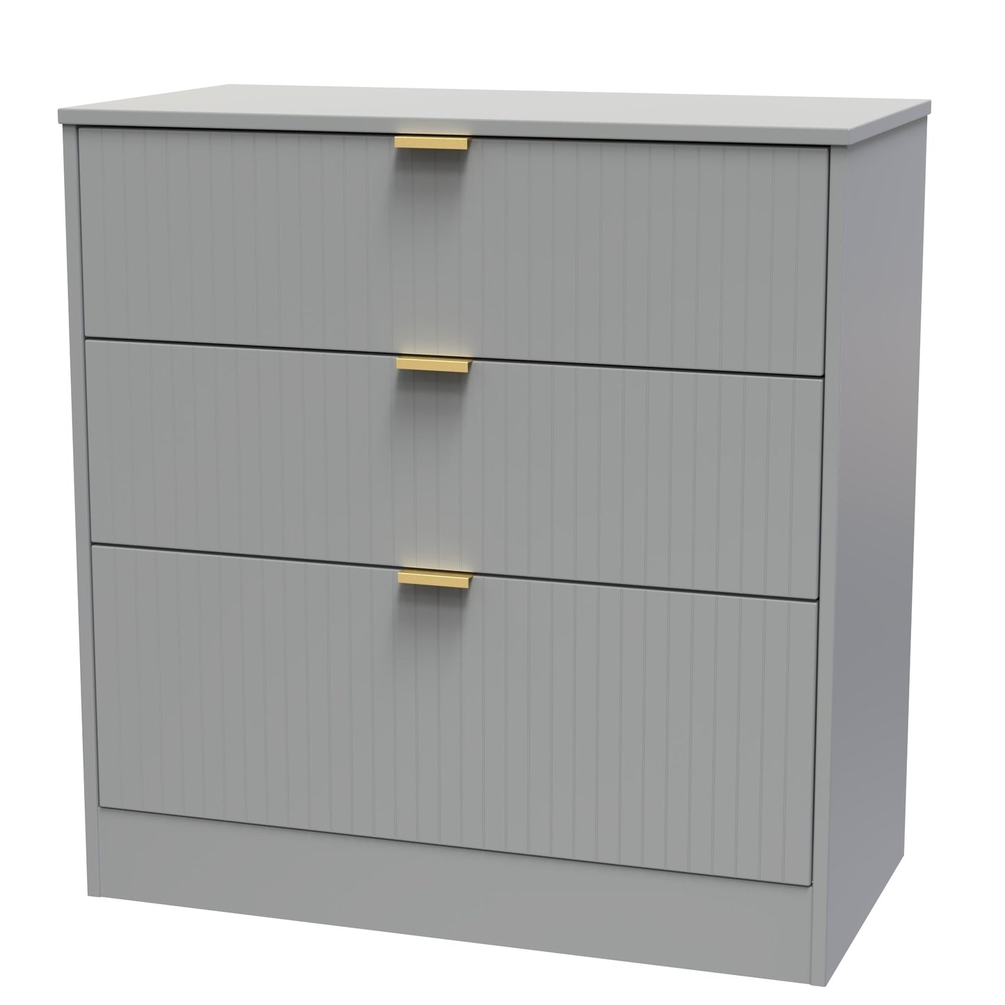 Nashville F Chest of Drawers Grey 3 Drawers 77cm
