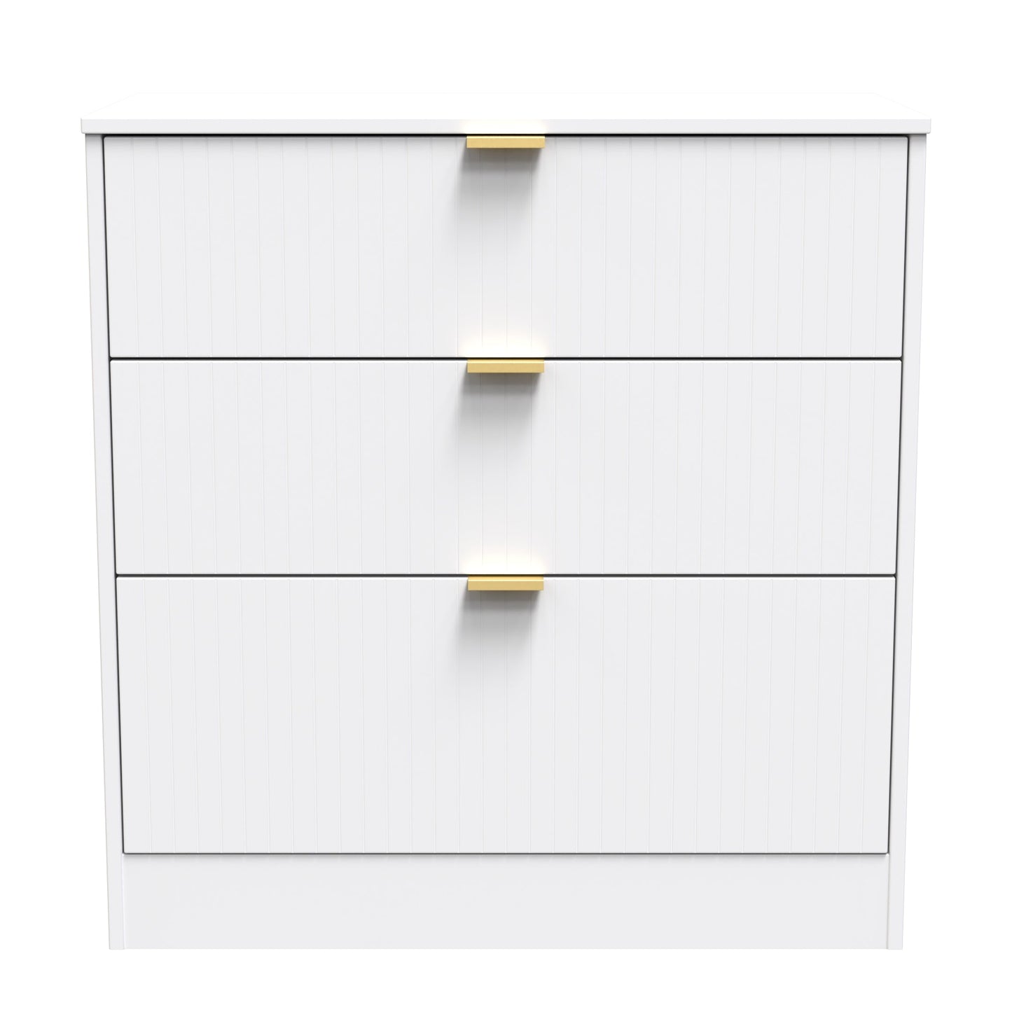 Nashville F Chest of Drawers White 3 Drawers 77cm