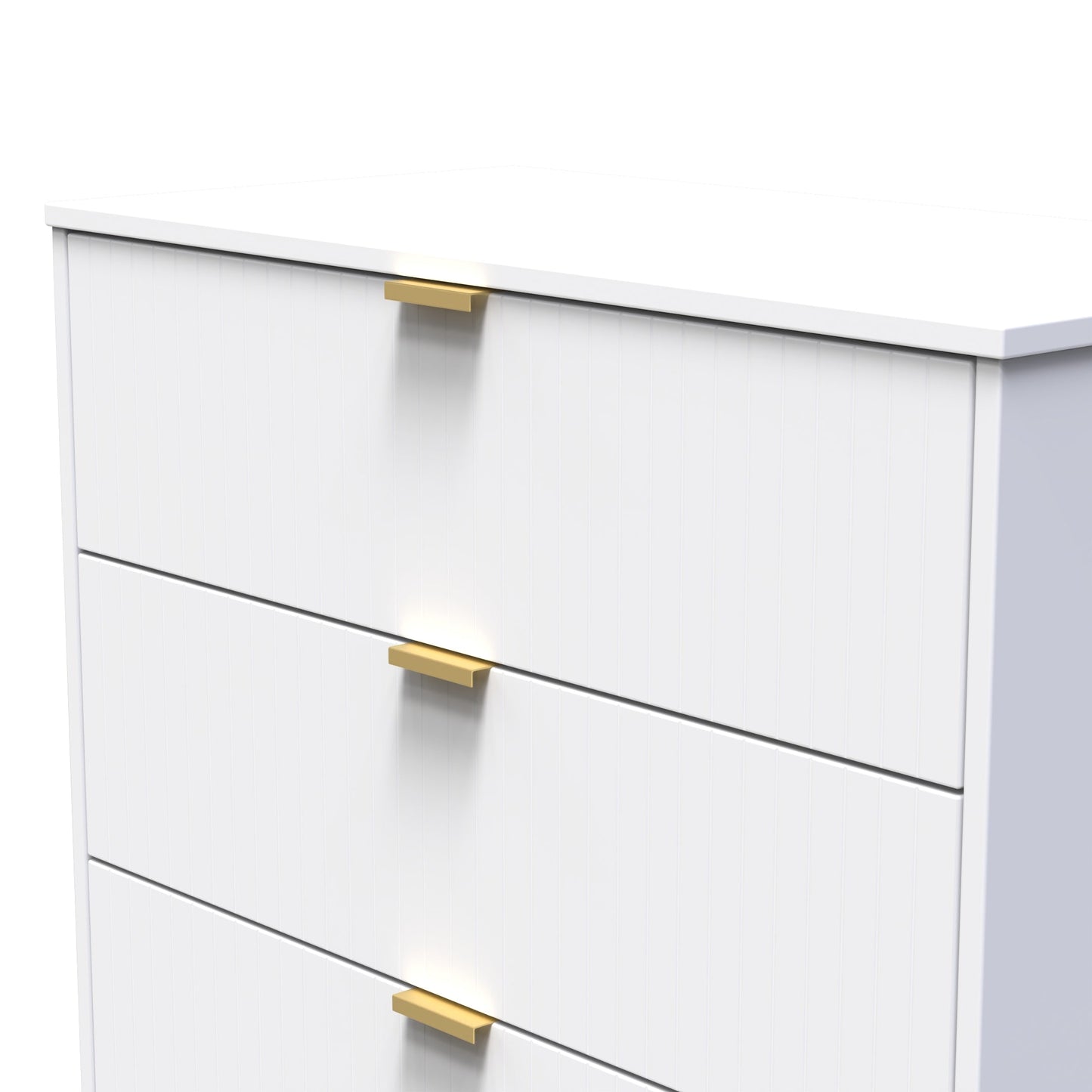Nashville F Chest of Drawers White 3 Drawers 77cm