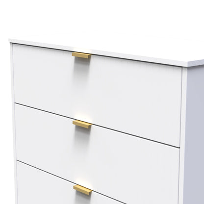 Nashville F Chest of Drawers White 3 Drawers 77cm