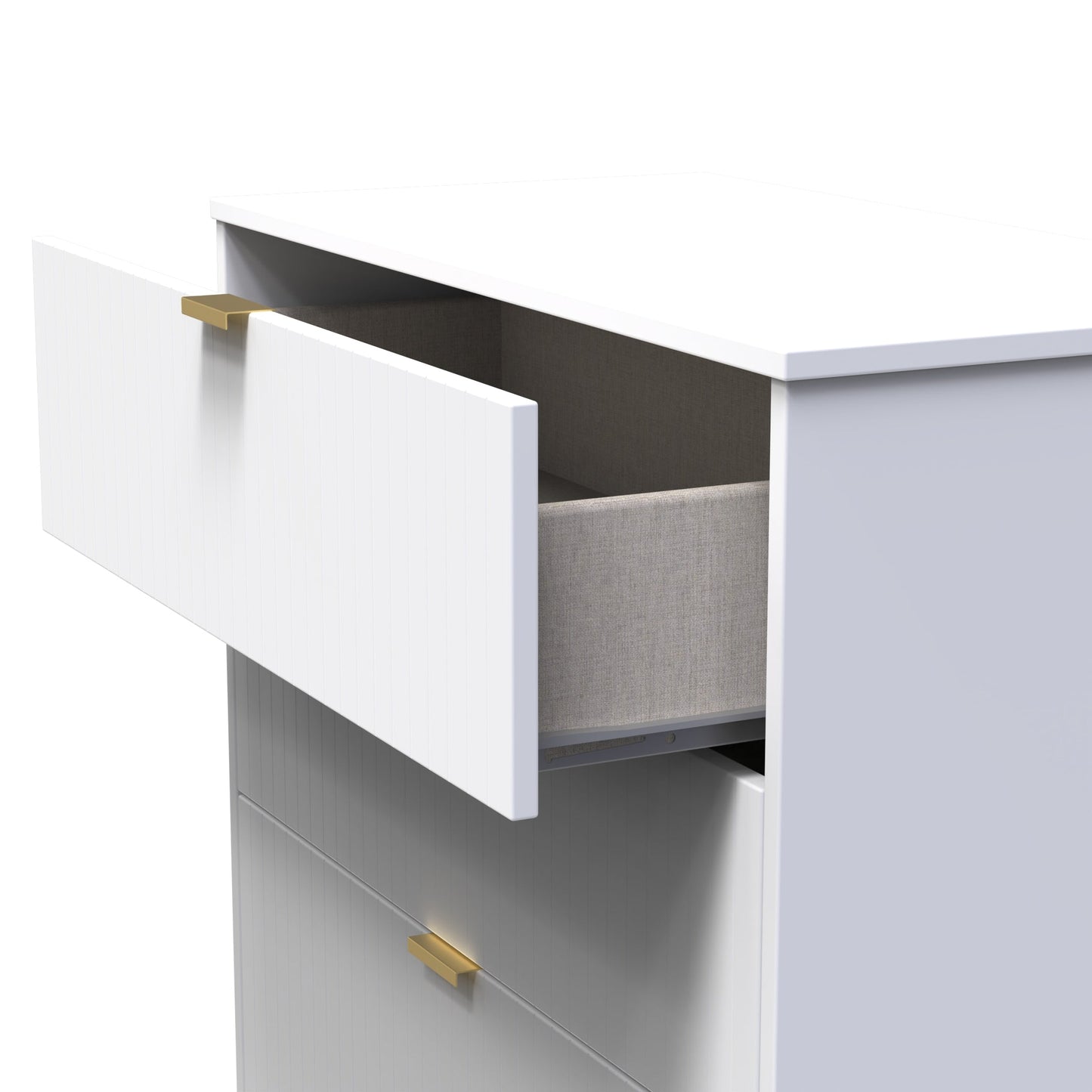 Nashville F Chest of Drawers White 3 Drawers 77cm