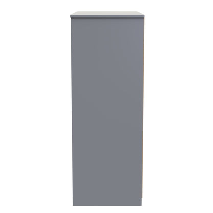 Nashville F Tall Chest of Drawers Grey 4 Drawers 77cm