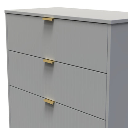 Nashville F Tall Chest of Drawers Grey 4 Drawers 77cm