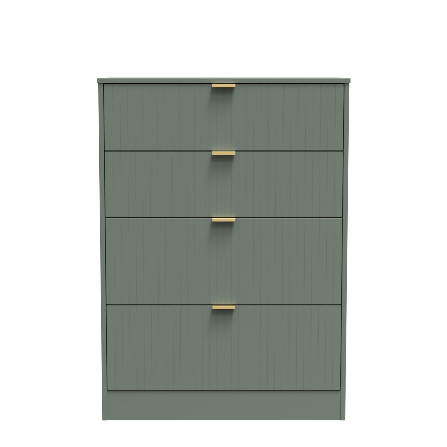 Nashville F Tall Chest of Drawers Green 4 Drawers 77cm