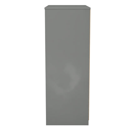 Nashville F Tall Chest of Drawers White & Grey 4 Drawers 77cm