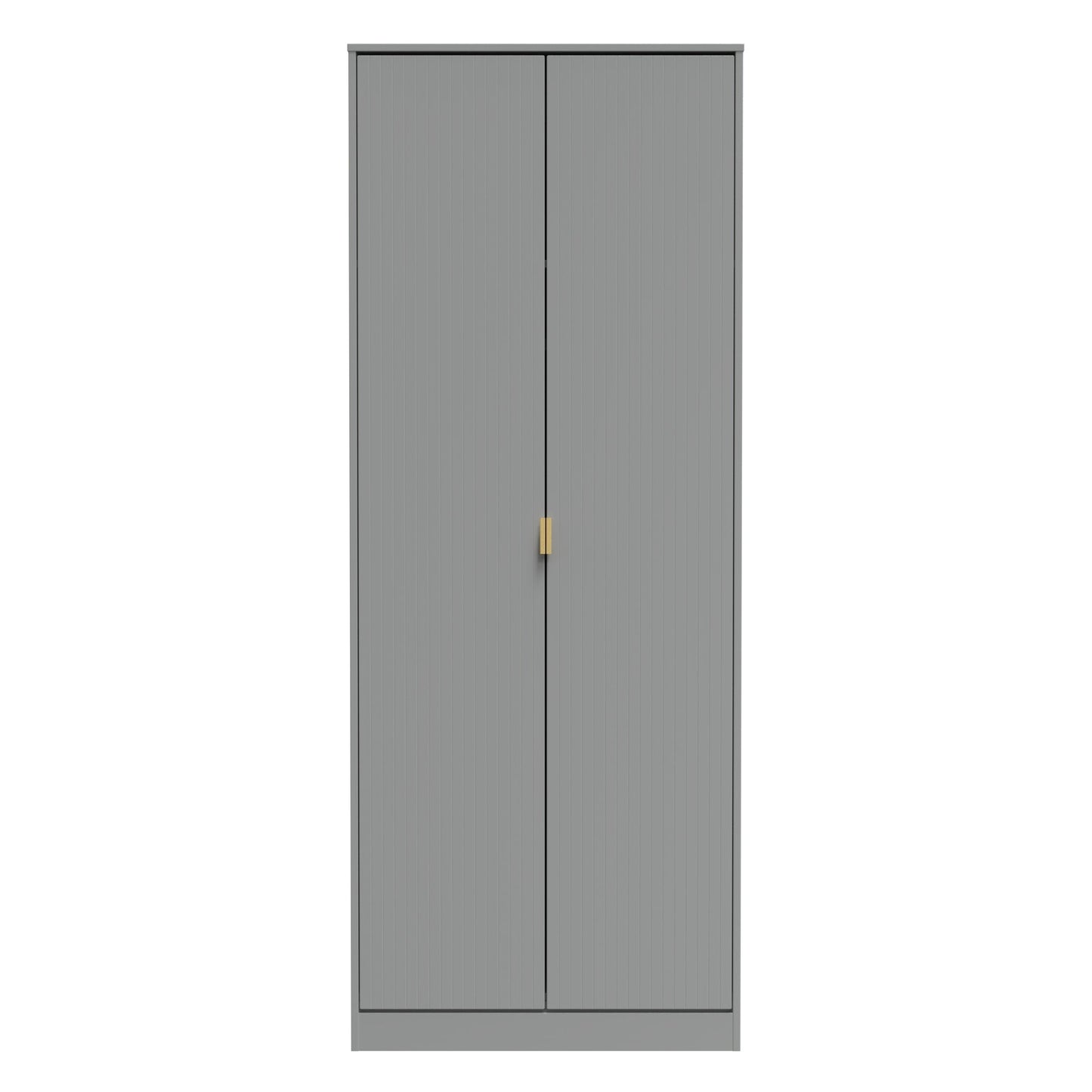 Nashville F Tall Wardrobe Grey 2 Doors 1 Shelf 77cm