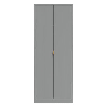 Nashville F Tall Wardrobe Grey 2 Doors 1 Shelf 77cm