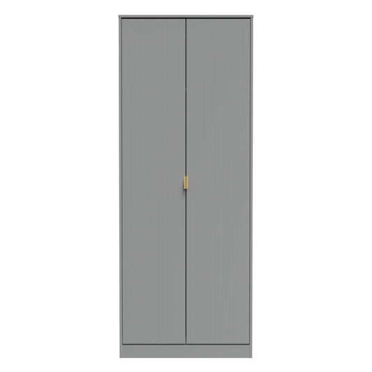 Nashville F Tall Wardrobe Grey 2 Doors 1 Shelf 77cm