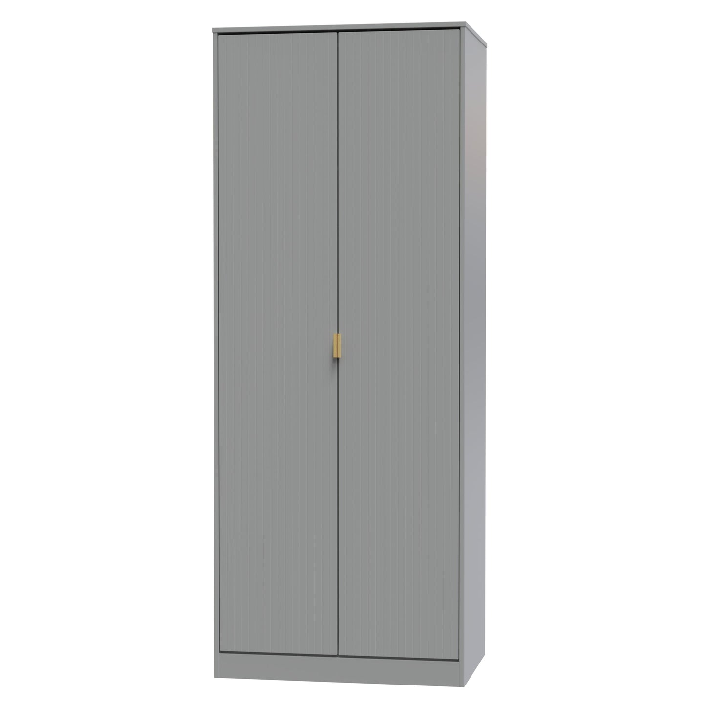 Nashville F Tall Wardrobe Grey 2 Doors 1 Shelf 77cm