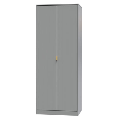 Nashville F Tall Wardrobe Grey 2 Doors 1 Shelf 77cm
