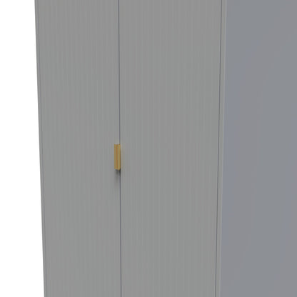 Nashville F Tall Wardrobe Grey 2 Doors 1 Shelf 77cm