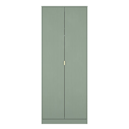 Nashville F Tall Wardrobe Green 2 Doors 1 Shelf 77cm