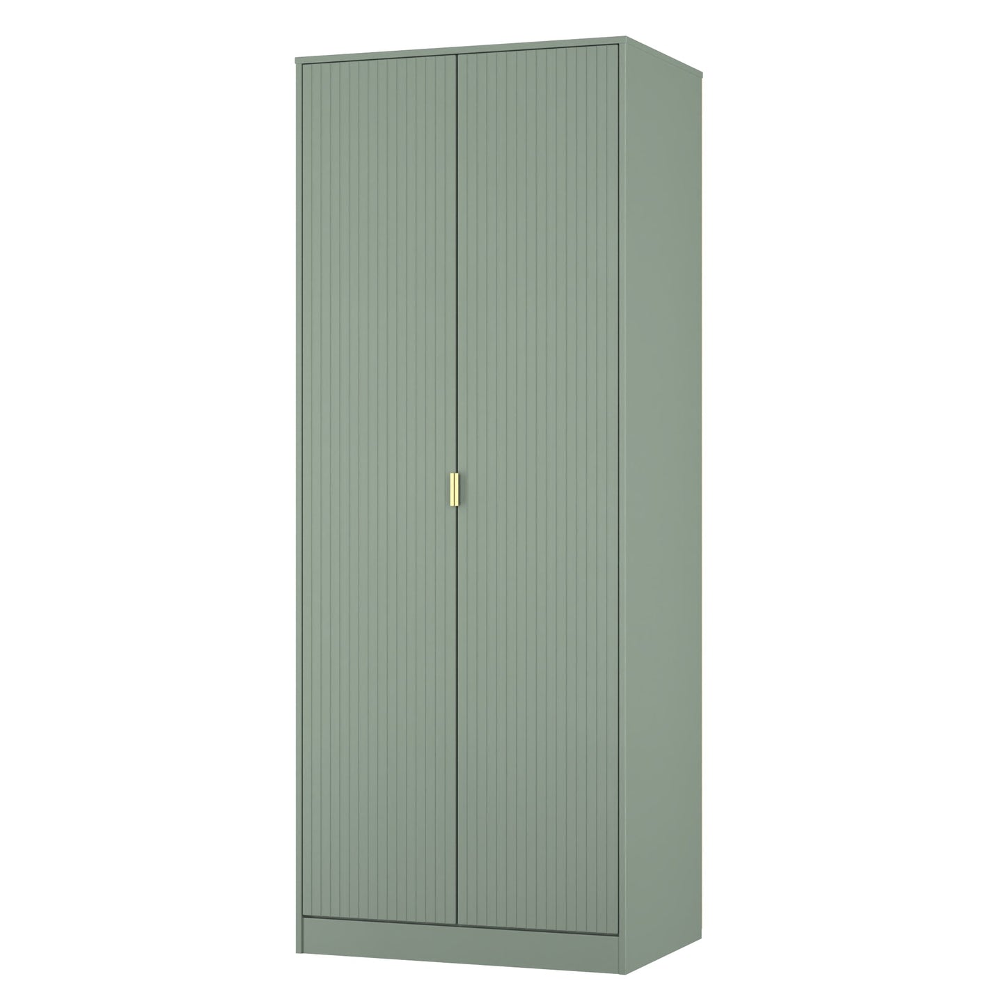 Nashville F Tall Wardrobe Green 2 Doors 1 Shelf 77cm