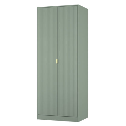 Nashville F Tall Wardrobe Green 2 Doors 1 Shelf 77cm