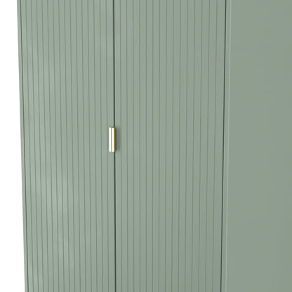 Nashville F Tall Wardrobe Green 2 Doors 1 Shelf 77cm