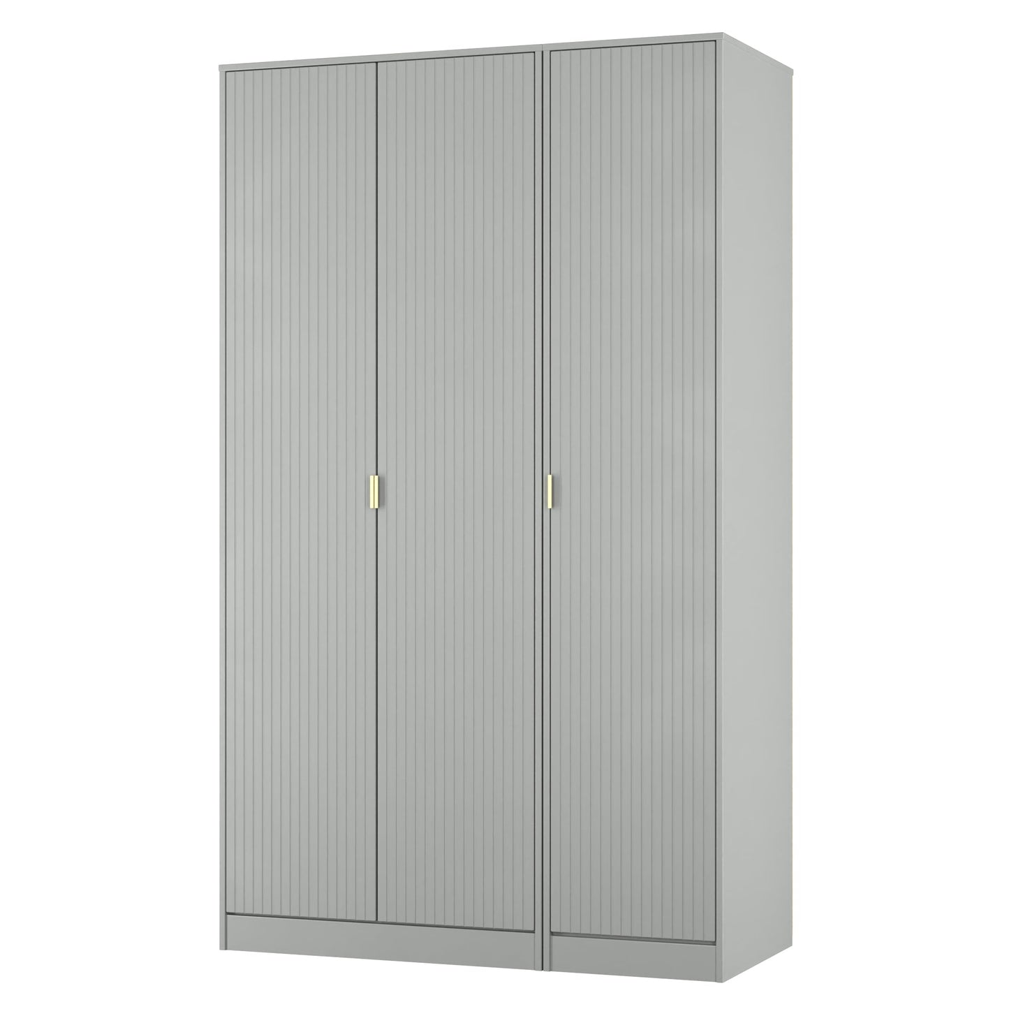Nashville F Tall Wardrobe Grey 3 Doors 1 Shelf 116cm