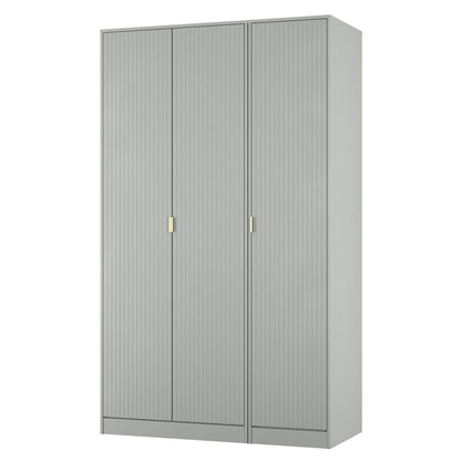Nashville F Tall Wardrobe Grey 3 Doors 1 Shelf 116cm