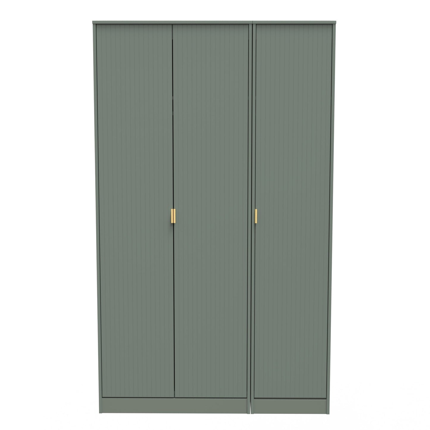 Nashville F Tall Wardrobe Green 3 Doors 1 Shelf 116cm