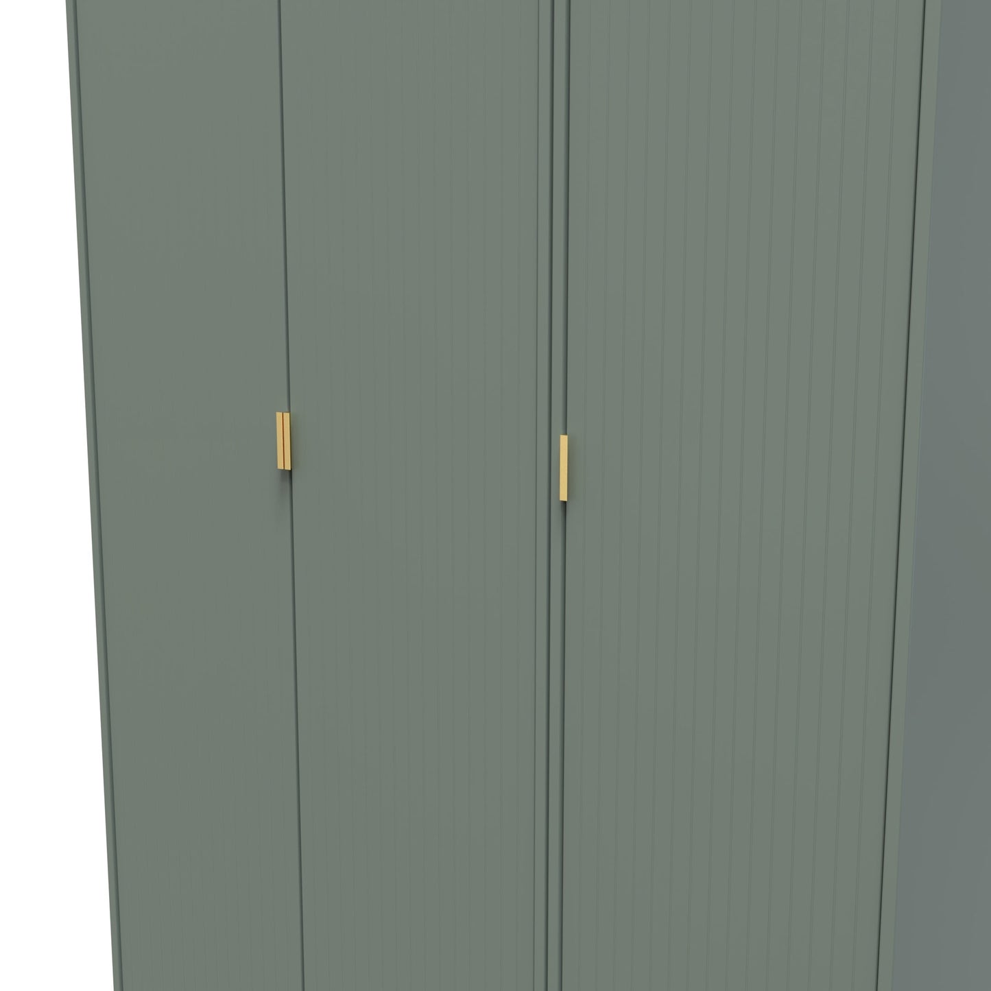 Nashville F Tall Wardrobe Green 3 Doors 1 Shelf 116cm