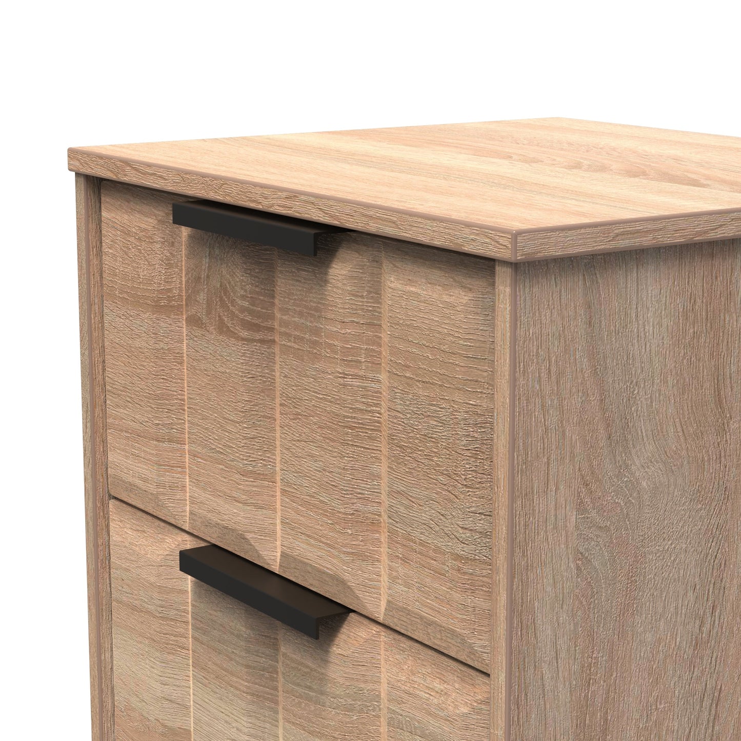 New York C Bedside Table Light Oak 3 Drawers 45cm