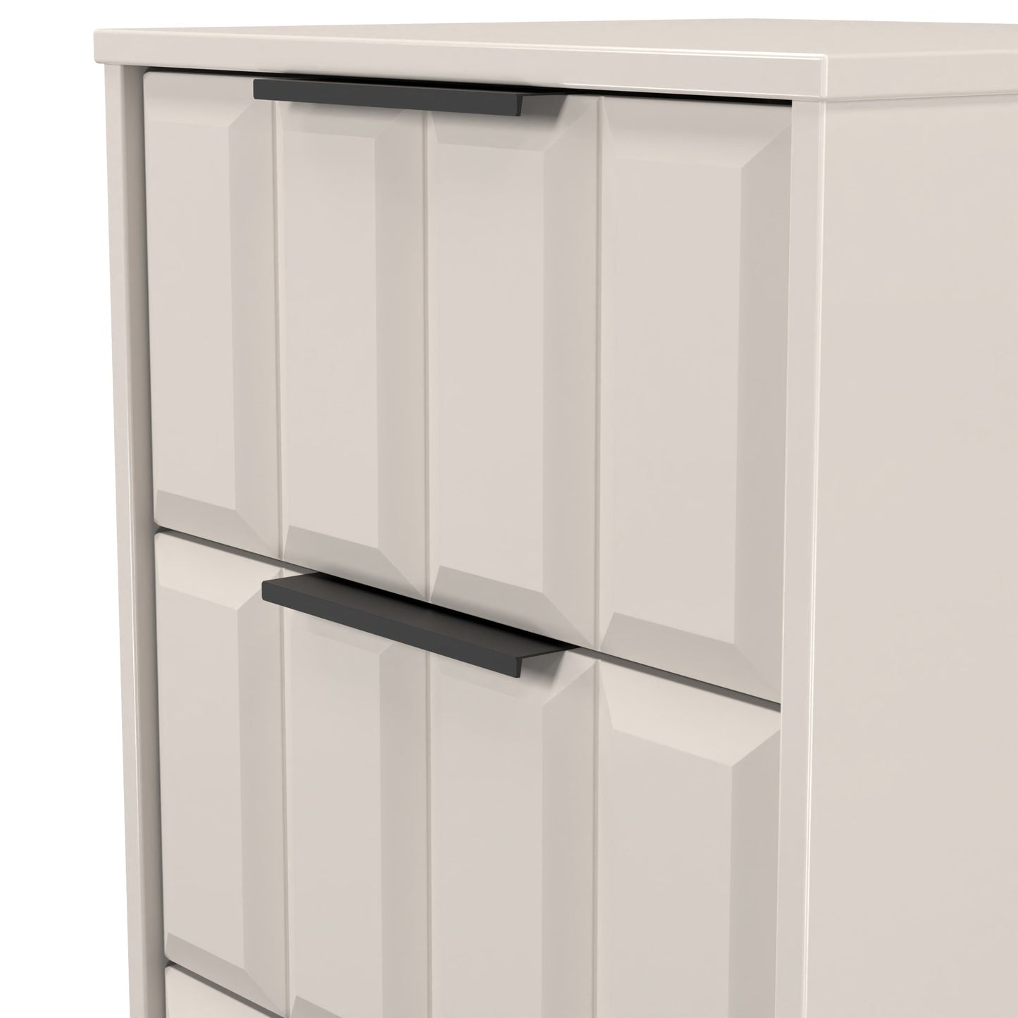 New York C Bedside Table Off-white 3 Drawers 45cm
