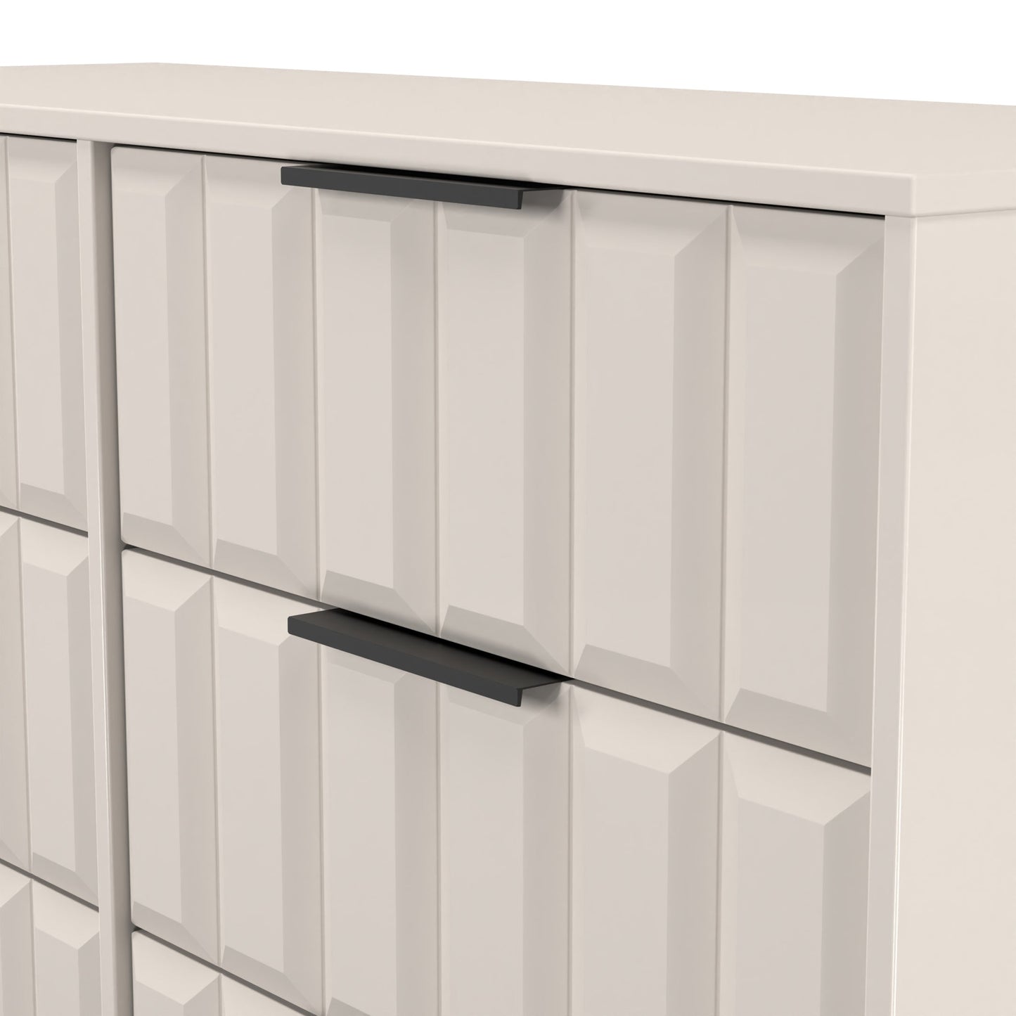 New York C Large Chest of Drawers Off-white 6 Drawers 115cm
