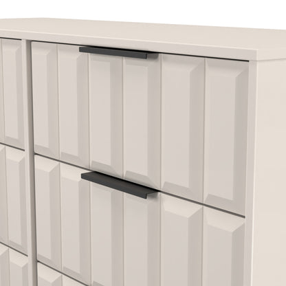 New York C Large Chest of Drawers Off-white 6 Drawers 115cm