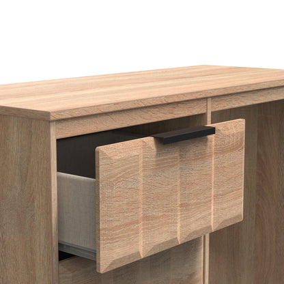 New York C Desk Light Oak 3 Drawers 97cm