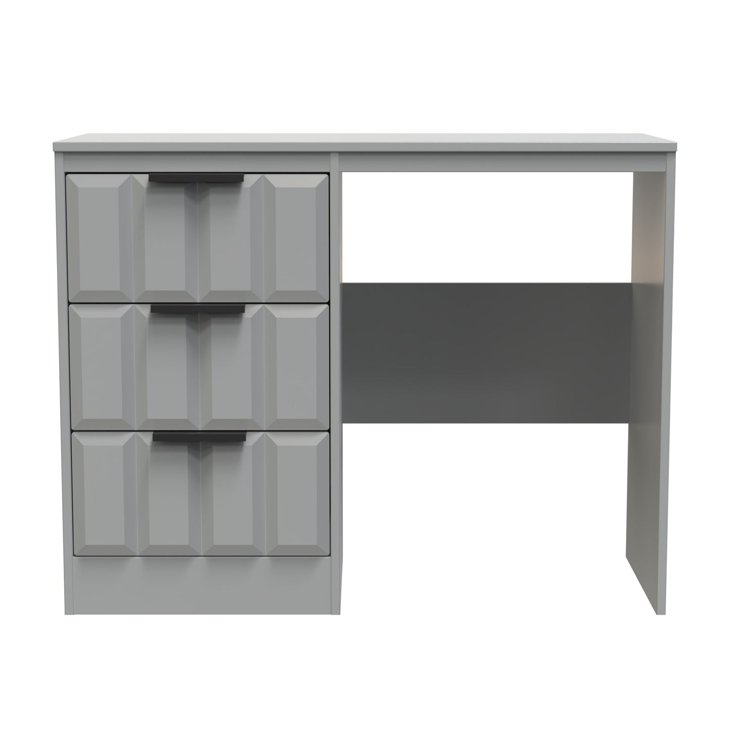 New York C Desk Grey 3 Drawers 97cm