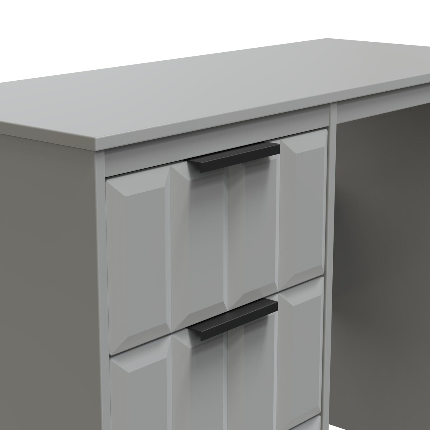 New York C Desk Grey 3 Drawers 97cm