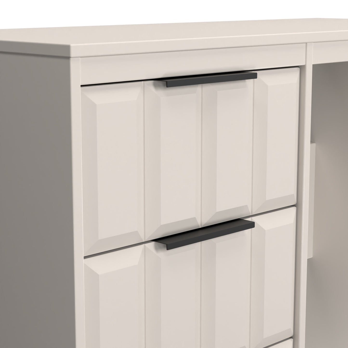 New York C Desk Off-white 3 Drawers 97cm