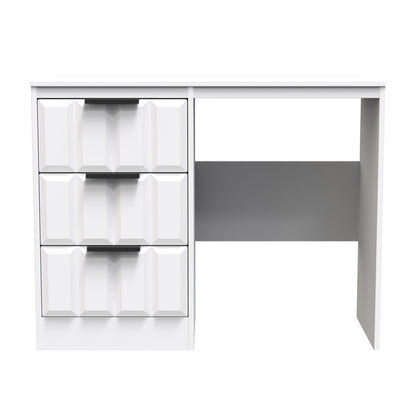 New York C Desk White 3 Drawers 97cm