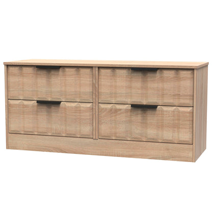 New York C Large Chest of Drawers Light Oak 4 Drawers 115cm