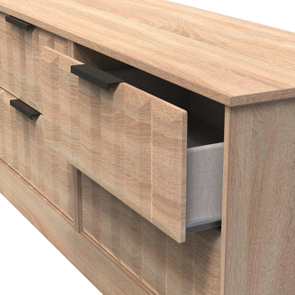 New York C Large Chest of Drawers Light Oak 4 Drawers 115cm