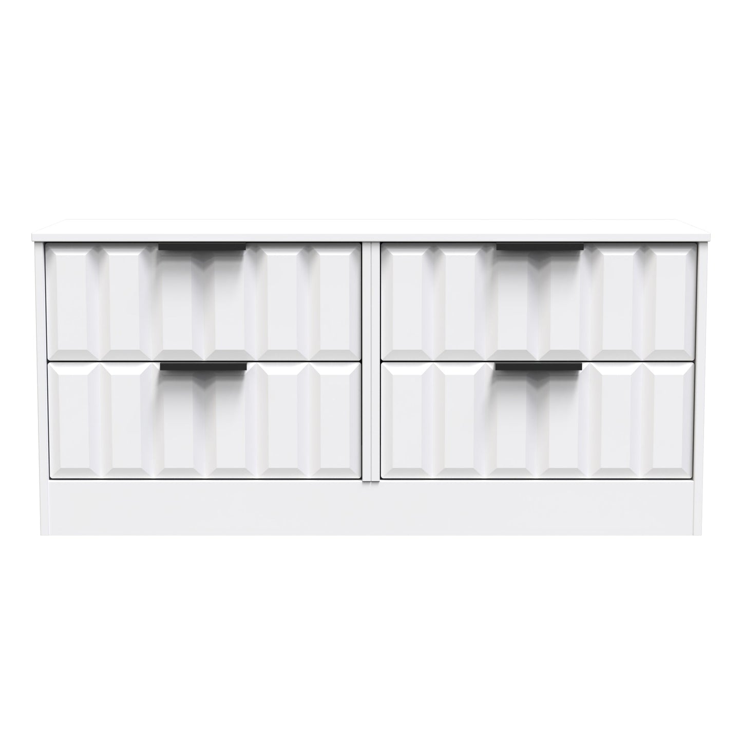 New York C Large Chest of Drawers White 4 Drawers 115cm