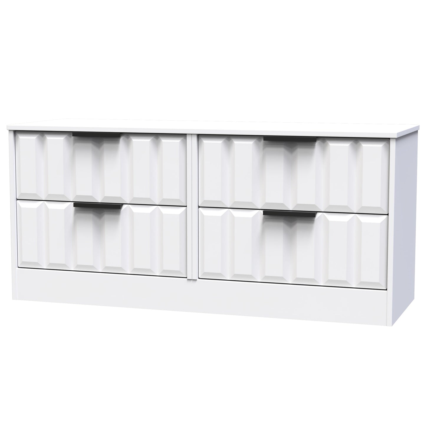 New York C Large Chest of Drawers White 4 Drawers 115cm