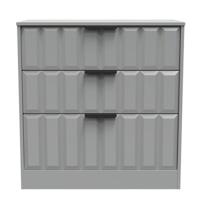 New York C Chest of Drawers Grey 3 Drawers 77cm