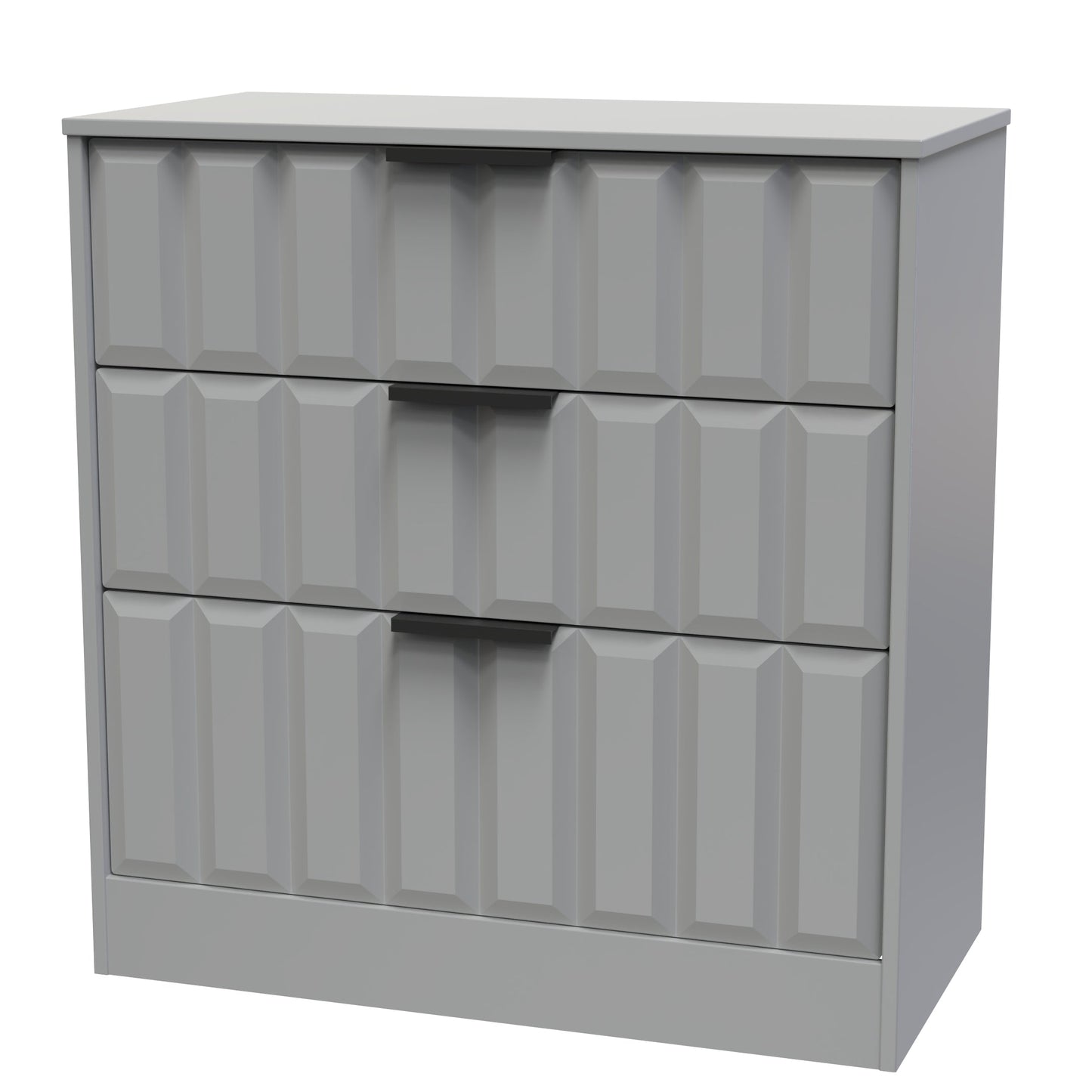 New York C Chest of Drawers Grey 3 Drawers 77cm