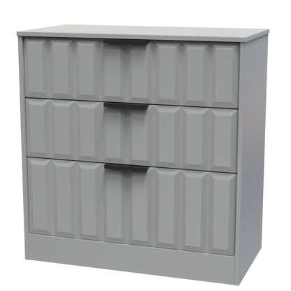 New York C Chest of Drawers Grey 3 Drawers 77cm