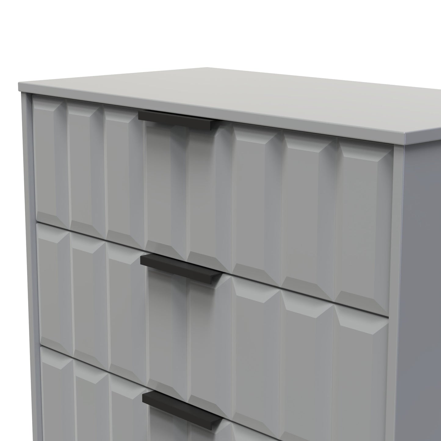 New York C Chest of Drawers Grey 3 Drawers 77cm