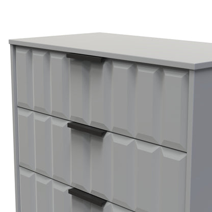 New York C Chest of Drawers Grey 3 Drawers 77cm