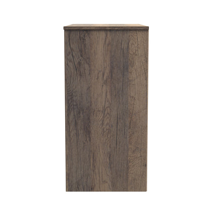 New York C Chest of Drawers White & Vintage Oak 3 Drawers 77cm