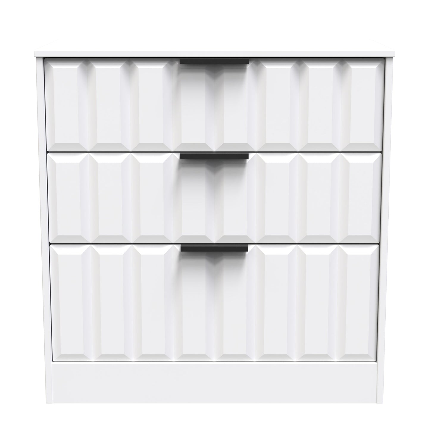 New York C Chest of Drawers White 3 Drawers 77cm