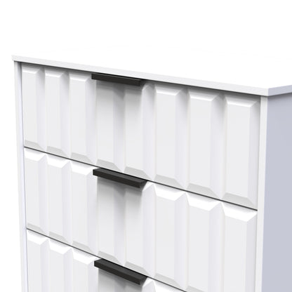 New York C Chest of Drawers White 3 Drawers 77cm
