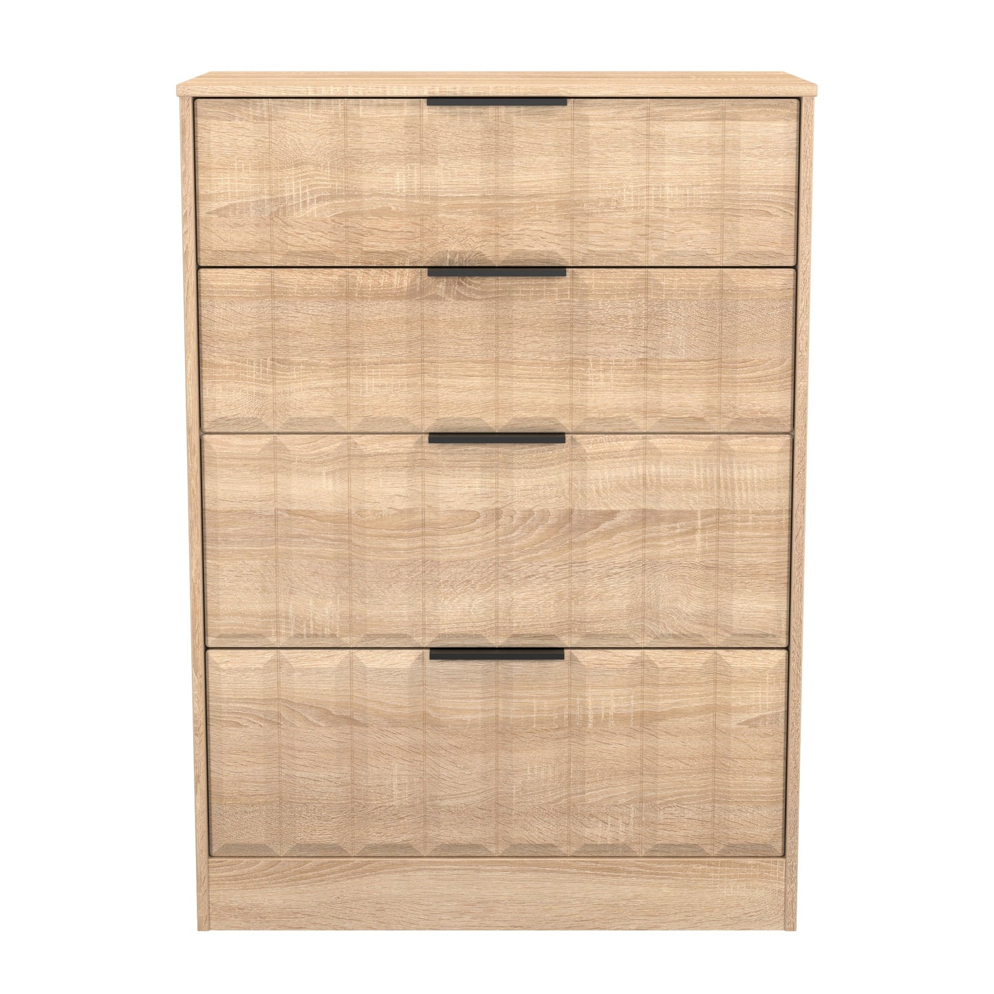 New York C Tall Chest of Drawers Light Oak 4 Drawers 77cm