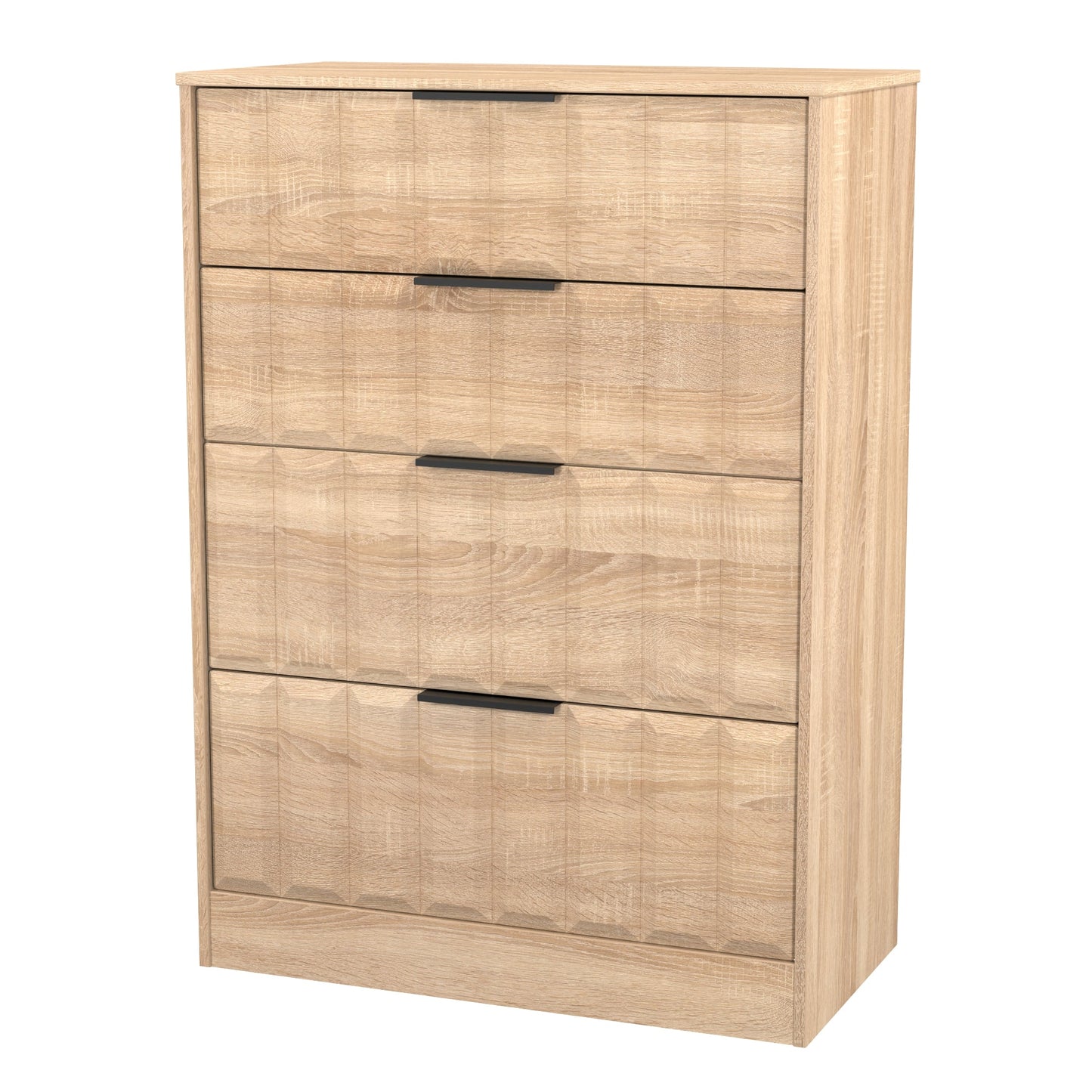 New York C Tall Chest of Drawers Light Oak 4 Drawers 77cm