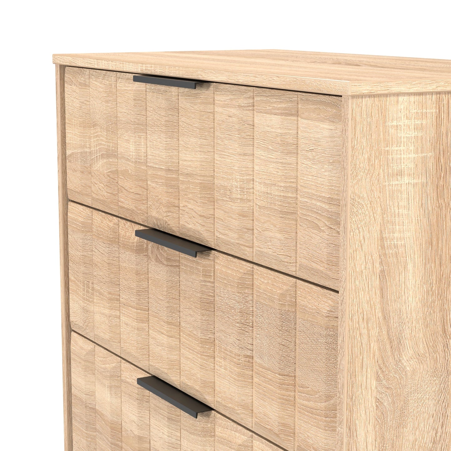New York C Tall Chest of Drawers Light Oak 4 Drawers 77cm