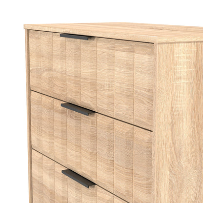 New York C Tall Chest of Drawers Light Oak 4 Drawers 77cm
